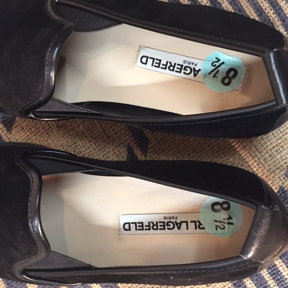 Karl Lagerfield leather and sued loafer pointed - Picture 5 of 8